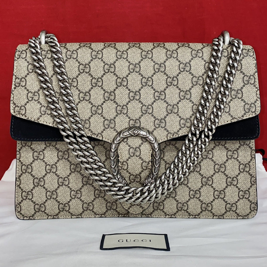 Gucci Mittelgroße Dionysus GG Monogram & Schwarz Schultertasche