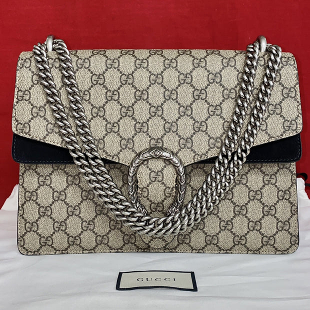Gucci Mittelgroße Dionysus GG Monogram & Schwarz Schultertasche