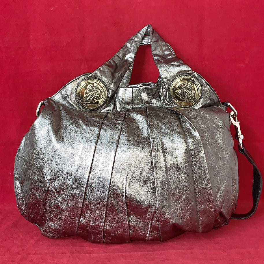 Gucci Hysteria Medium Damen Handtasche Silbergrau Schultertasche NP. 1.790€!