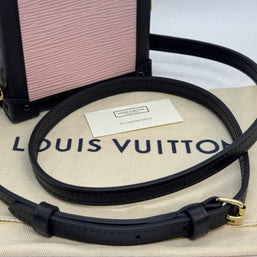 Louis Vuitton Pochette Trunk Vertical Schwarz & Rose Ballerine Epi Umhängetasche