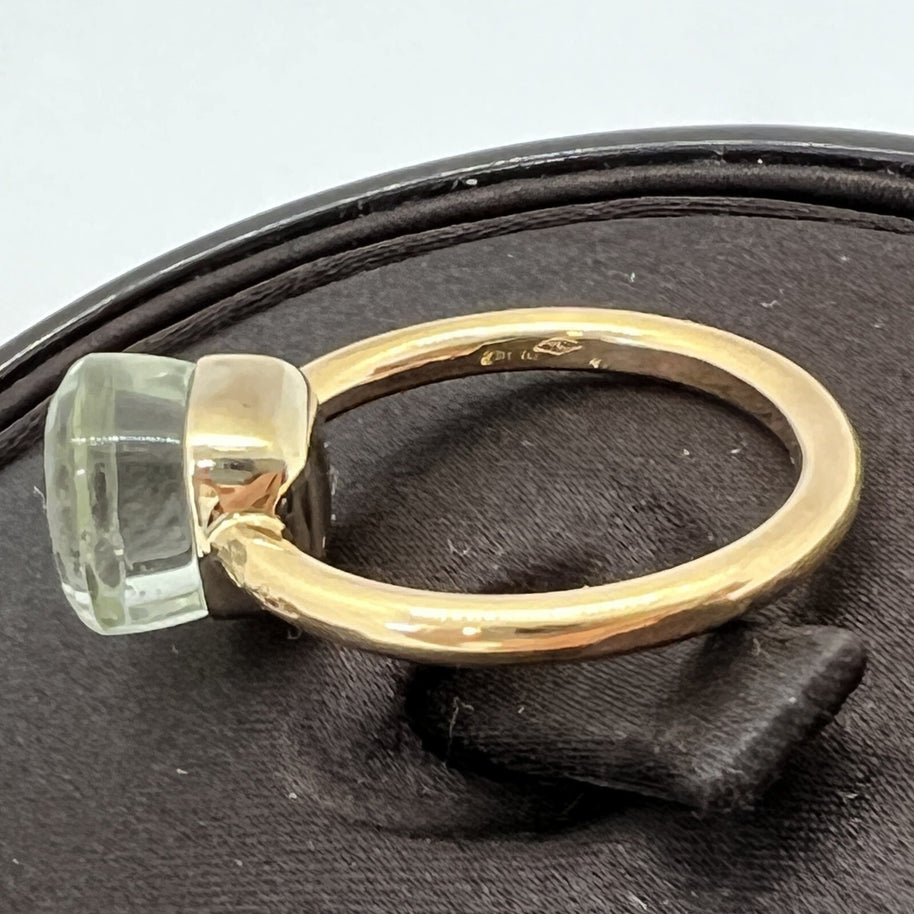 Pomellato Nudo Ring Petite Gr. 52 Grün 750er Rosegold mit Prasiolith