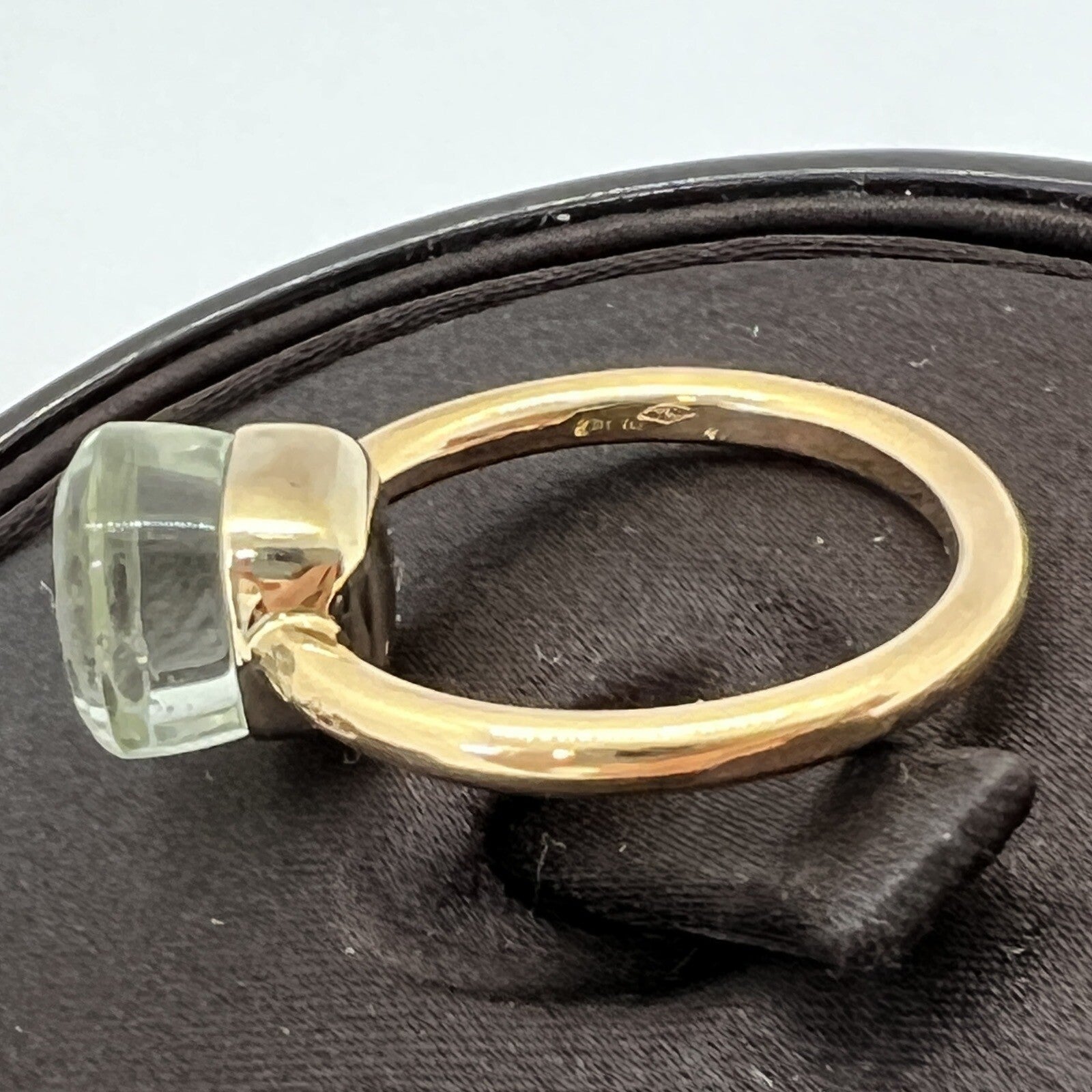 Pomellato Nudo Ring Petite Gr. 52 Grün 750er Rosegold mit Prasiolith