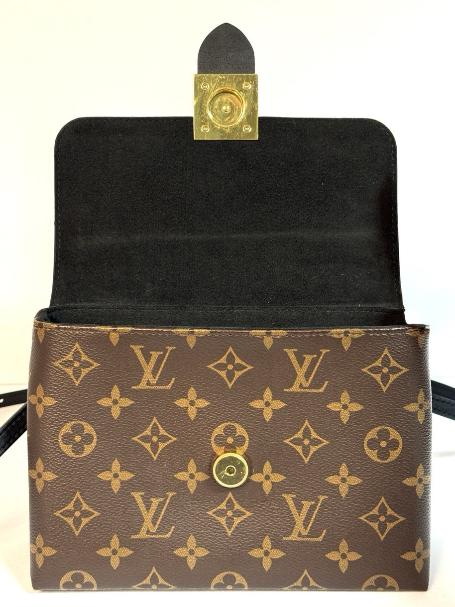 Louis Vuitton Locky BB Monogram Canvas & Schwarzes Leder Umhängetasche 2021