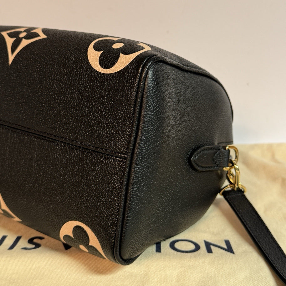 Louis Vuitton Speedy 25 mit Schulterriemen Monogram Empreinte Bicolor Leder