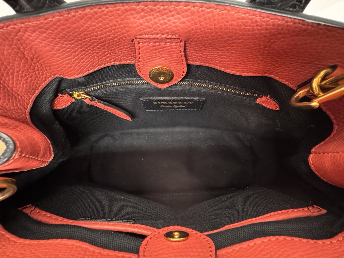 Burberry Graffiti Bag Rot Blau Schwarz Lammleder Schultertasche Top Zustand