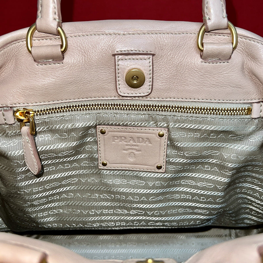 Prada Damen Handtasche Shopper Tote Bag BN1689 Nappa Nappa Frills Cipria Beige