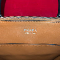 Prada 1BA175 Borsa Lux Two 2 Way Damen Umhängetasche Braun/Schwarz NP. 1.900€!