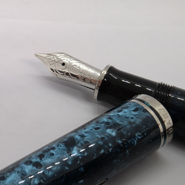 Pelikan Souverän M805 Ocean Swirl 805971 Fountain Pen B Nib Füllfederhalter NEU