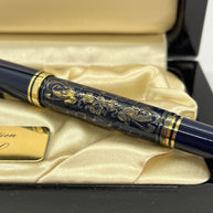1996 PELIKAN M800 CONCERTO 925 Vermeil & Blau Limited Edition OB 18C Feder Gold