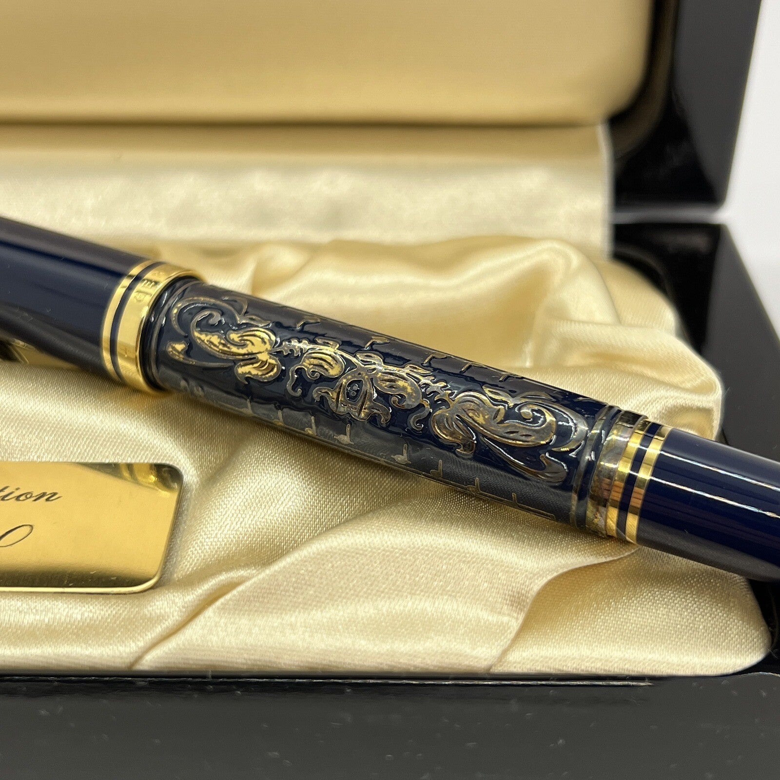 1996 PELIKAN M800 CONCERTO 925 Vermeil & Blau Limited Edition OB 18C Feder Gold