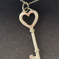 Tiffany & Co. Keys Herz Schlüssel großer Anhänger Weißgold + Orig. Kette