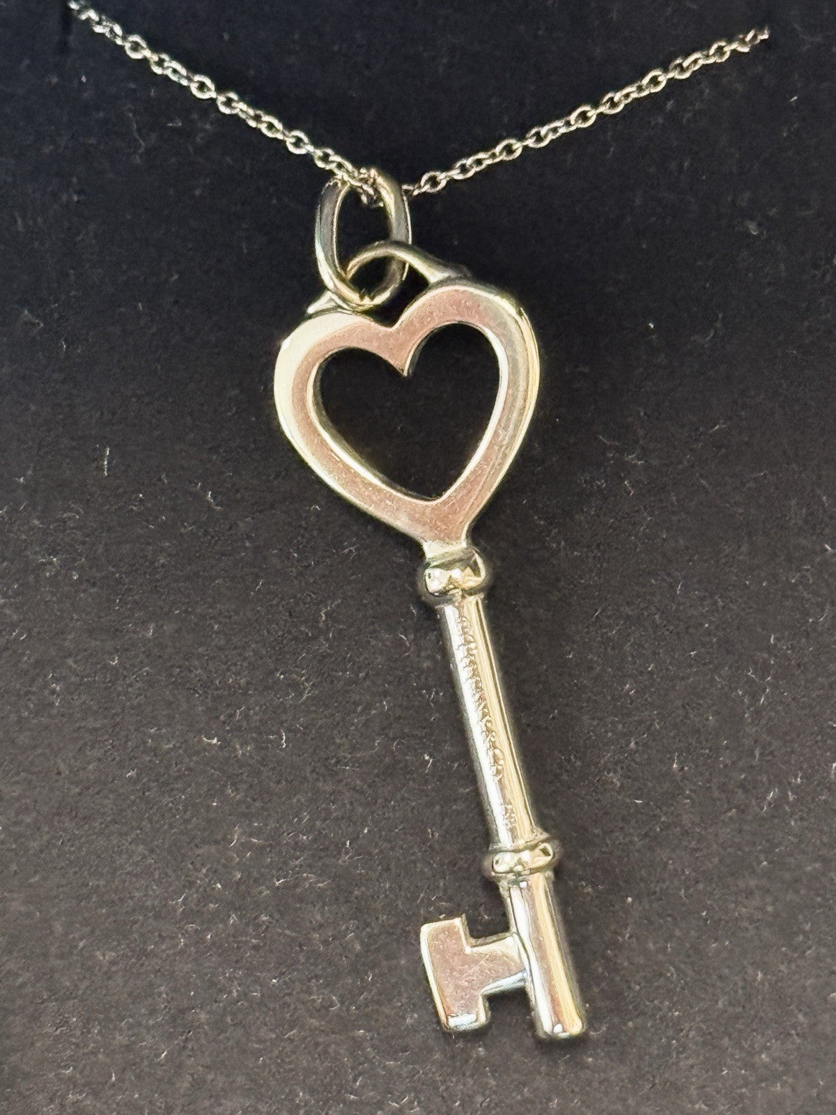 Tiffany & Co. Keys Herz Schlüssel großer Anhänger Weißgold + Orig. Kette