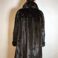 Wunderschöner 3/4 Nerzmantel Original SAGA MINK Nerz dunkelbraun Gr. 40/42 Damen
