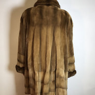 Traumhafter geschorener 3/4 Nerzmantel braun vom Kürschner Gr. 42/44 Damen