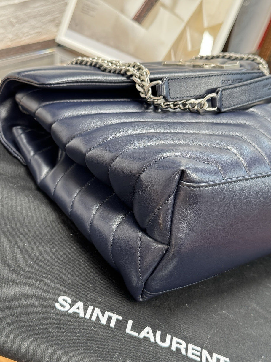 YSL Saint Laurent Loulou Medium Marine Blau Umhängetasche