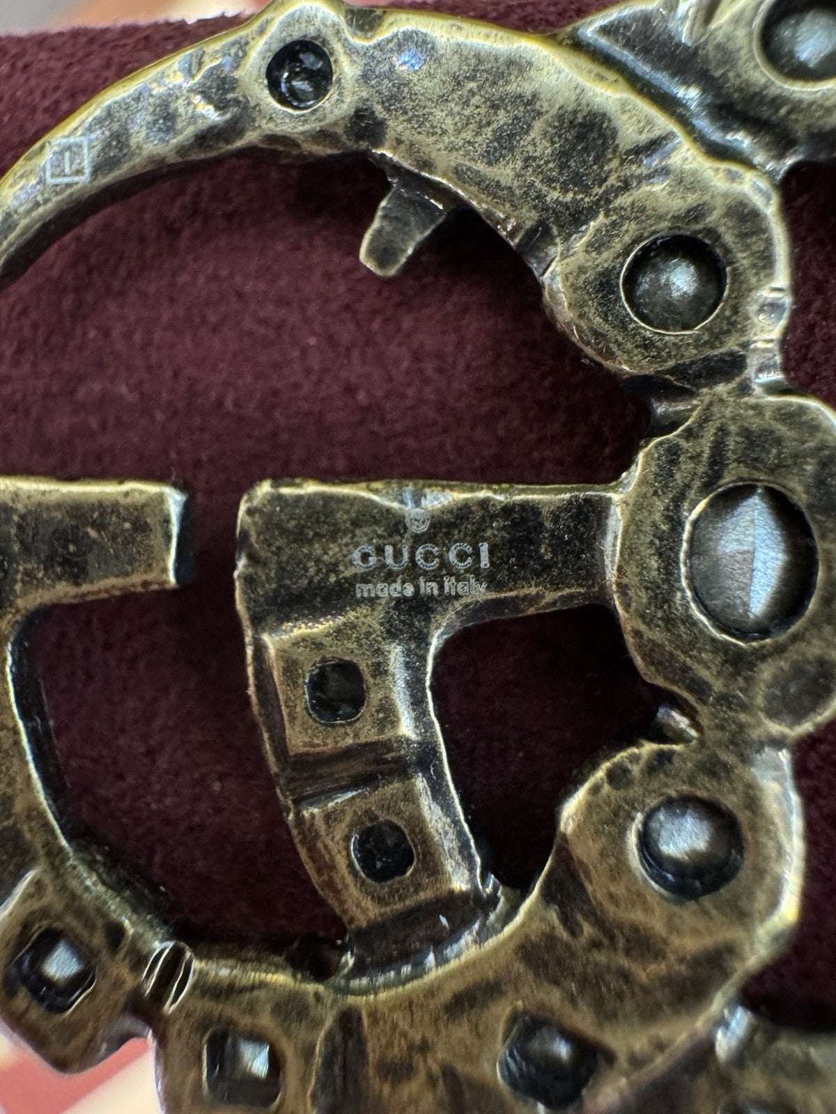 Gucci GG Multicolor Crystal Gemstones Double G Charm Bracelet Armband