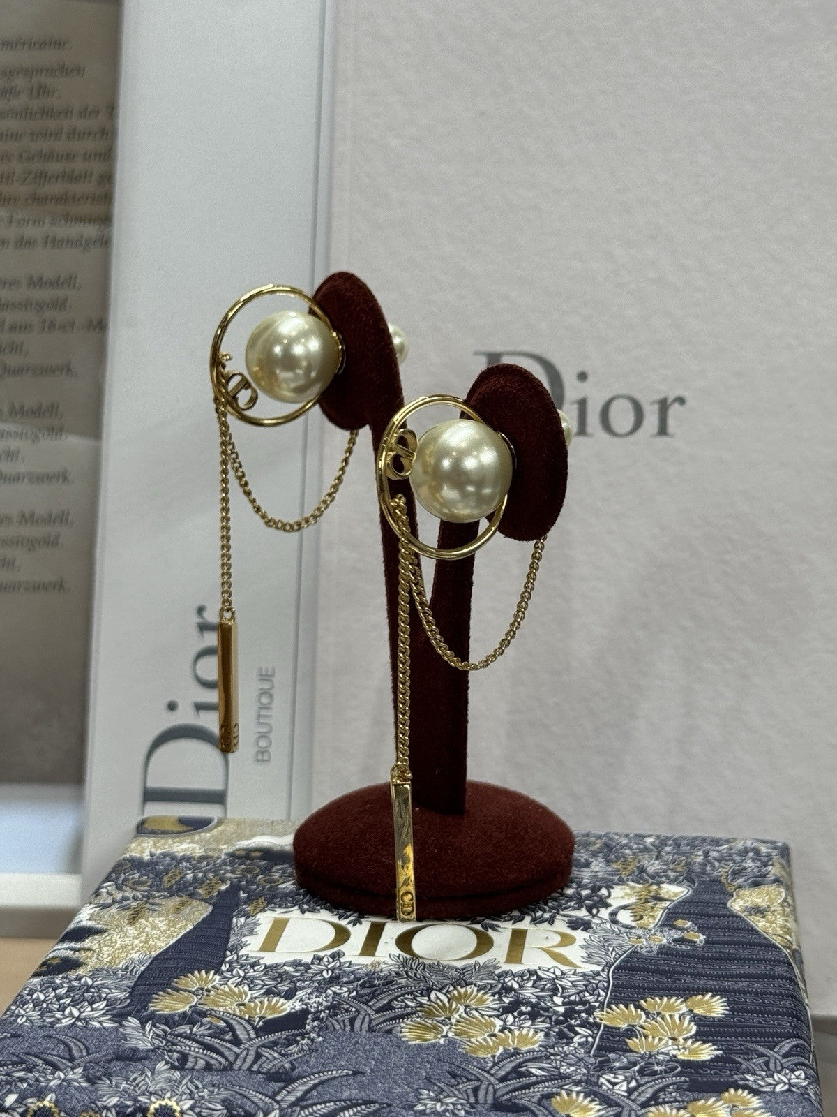 Dior Drop Ohrringe CD Montaigne Earrings Gold E0435 Christian Dior