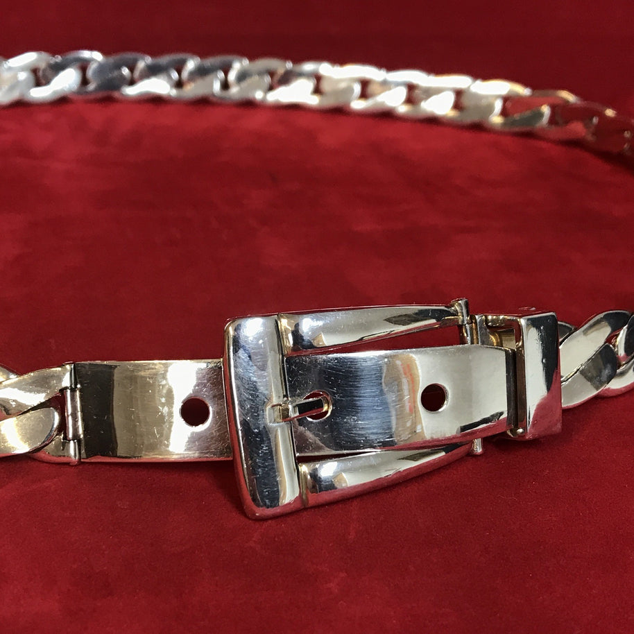 Schwerer 925 Sterling Silbergürtel DESIGNER ANTONIO FALLACI made in Italy