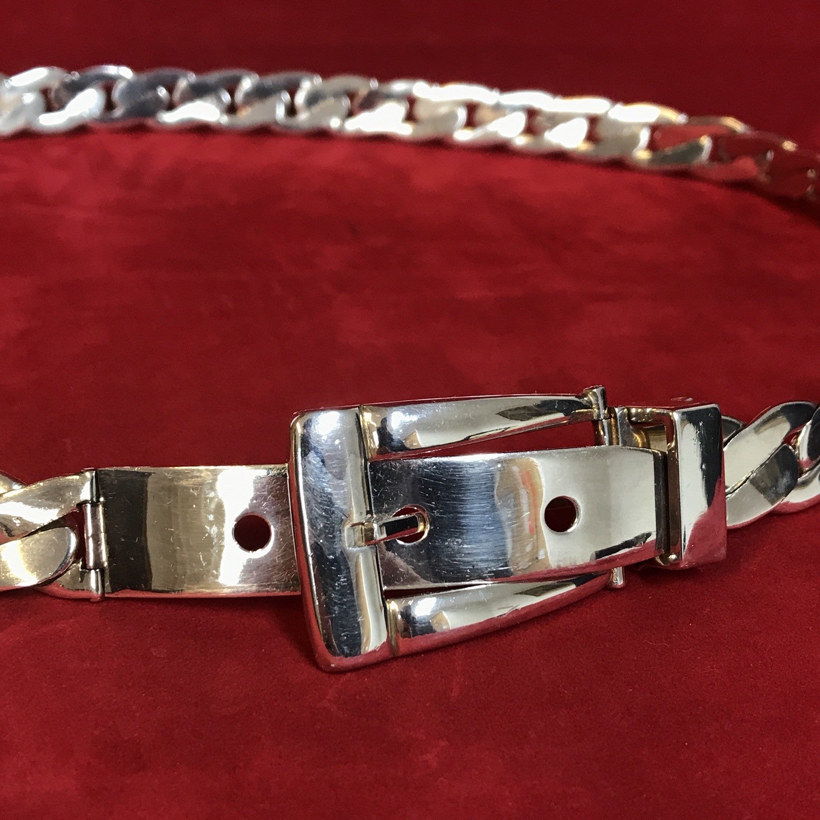Schwerer 925 Sterling Silbergürtel DESIGNER ANTONIO FALLACI made in Italy