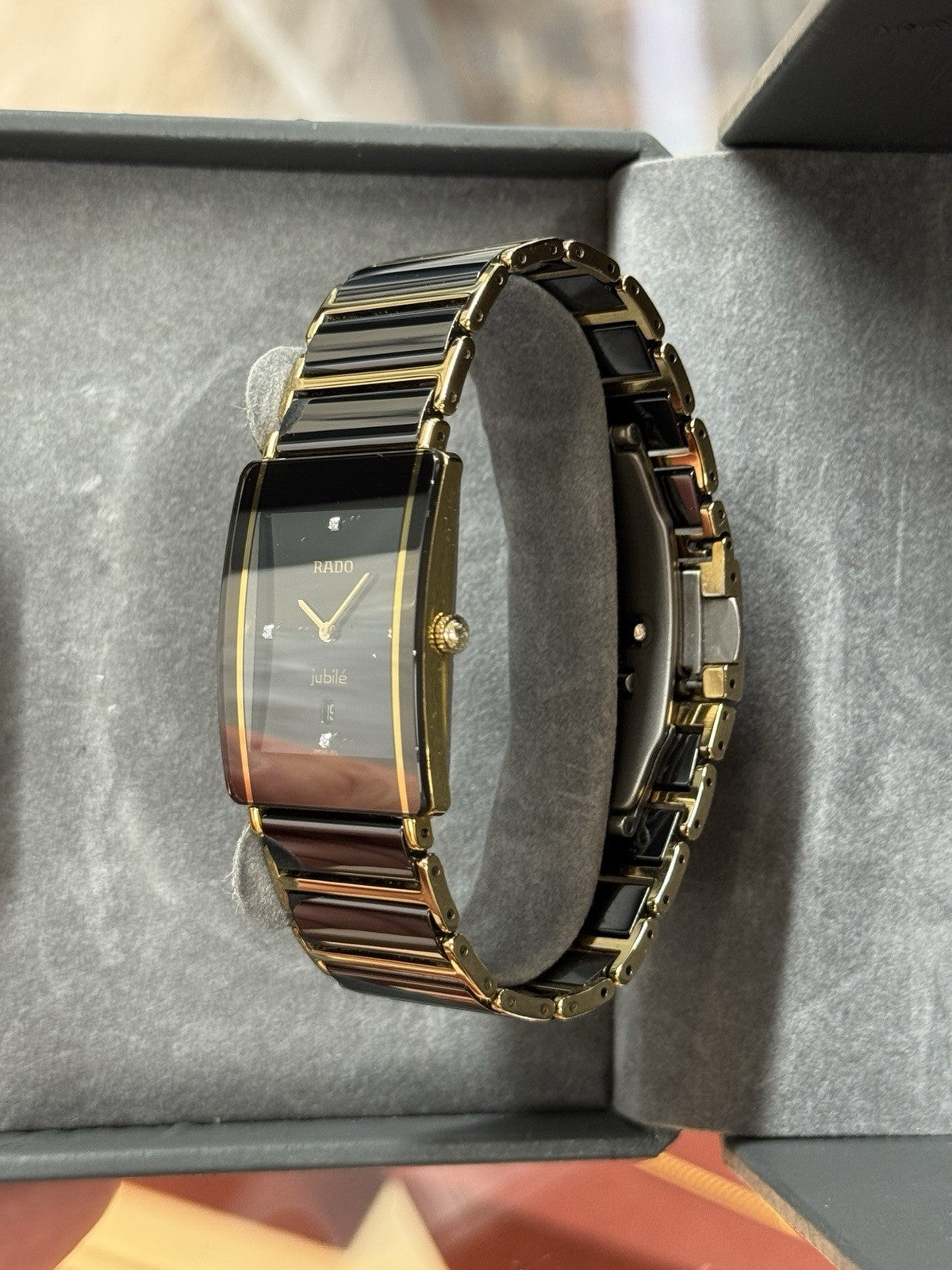Rado Diastar Integral Jubile Keramik Schwarz Gold mit Diamanten 160.0282.3