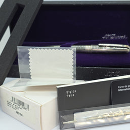ST Dupont Olympio Laque De Chine Sterling Silver Large Ball Point 485100