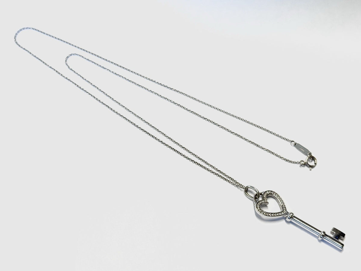 Tiffany & Co. Keys Herz Schlüssel großer Anhänger Weißgold + Orig. Kette