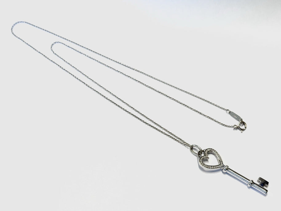 Tiffany & Co. Keys Herz Schlüssel großer Anhänger Weißgold + Orig. Kette