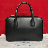 Prada 1BB049 City Calf Damen Umhängetasche Schwarz/Pink
