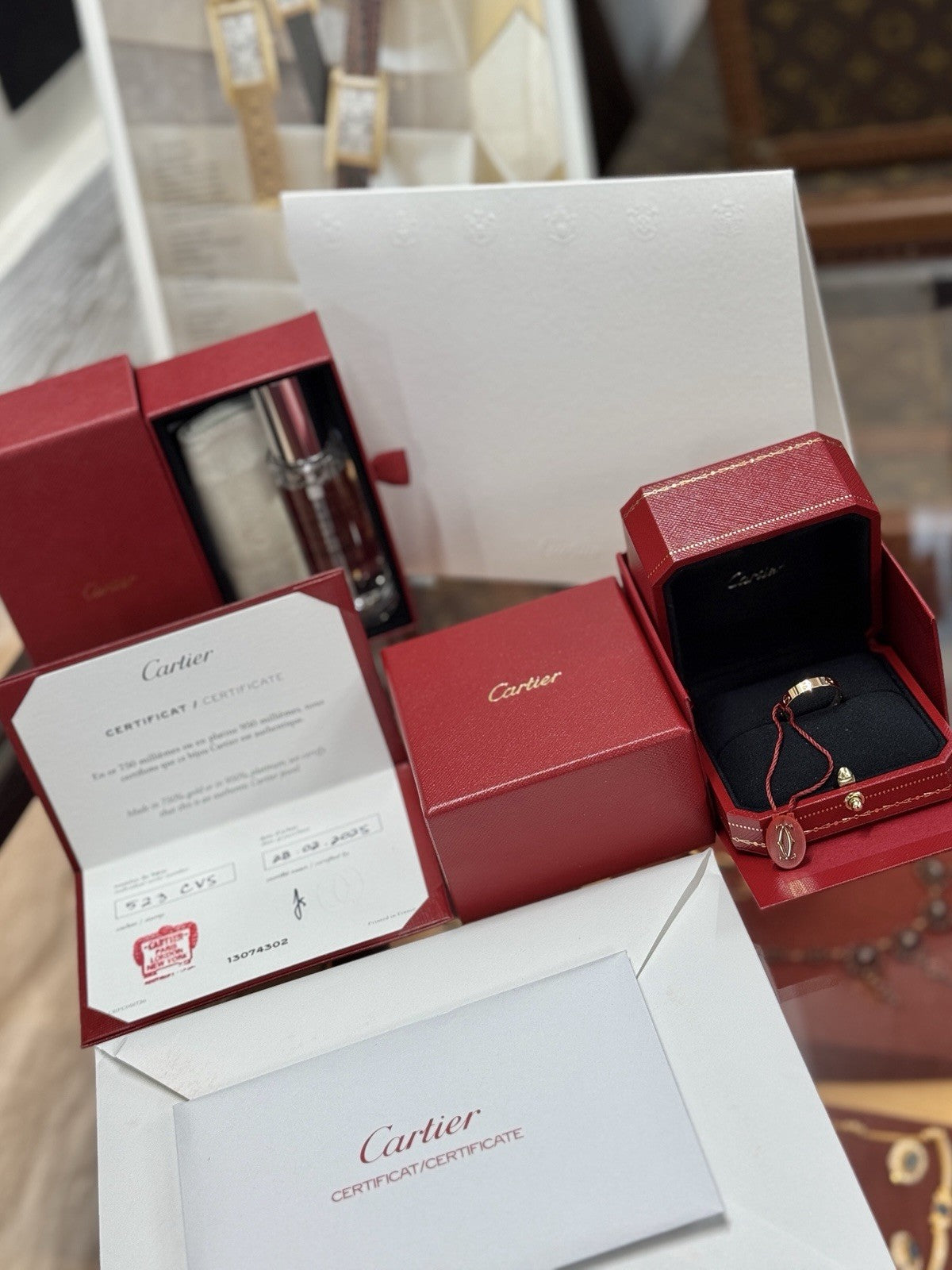 Cartier Love Ring 750er Roségold 3,6 mm kleines Modell Größe 57