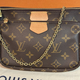 Louis Vuitton Multi Pochette aus 2023 mit Original Rechnung in Khaki Top Zustand