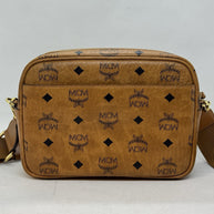 MCM Aren Umhängetasche Cognac Visetos
