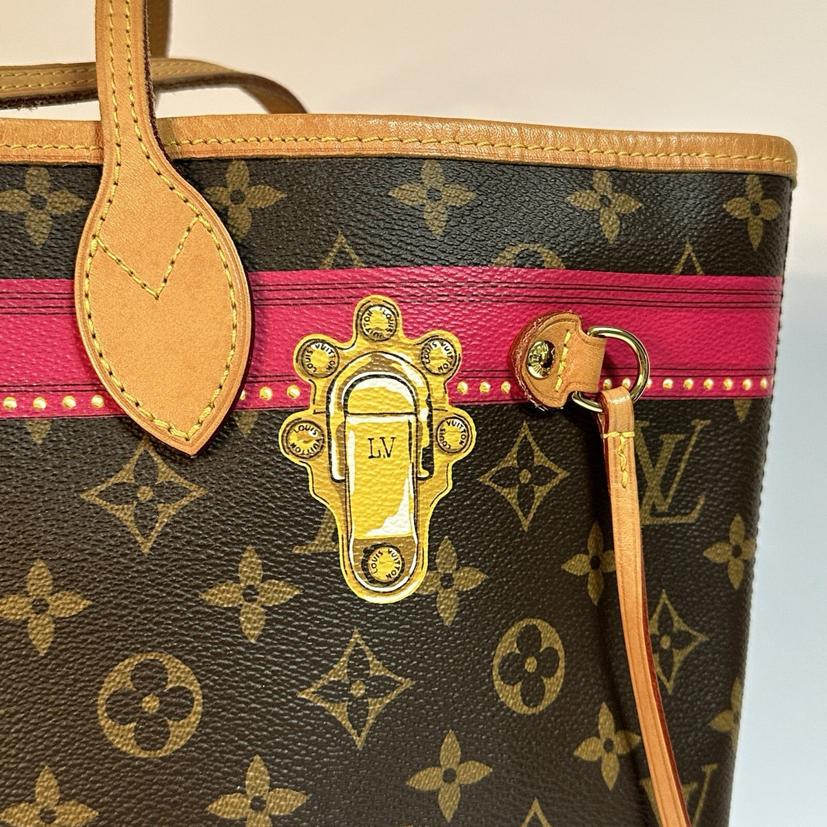 Louis Vuitton Summer Trunk Monogram Neverfull MM Tote Bag M41390
