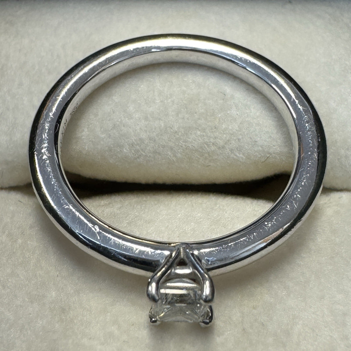 Wempe Verlobungsring One 18k Weißgold 1 Diamant Princess-Schliff 0,30 CT Gr. 54