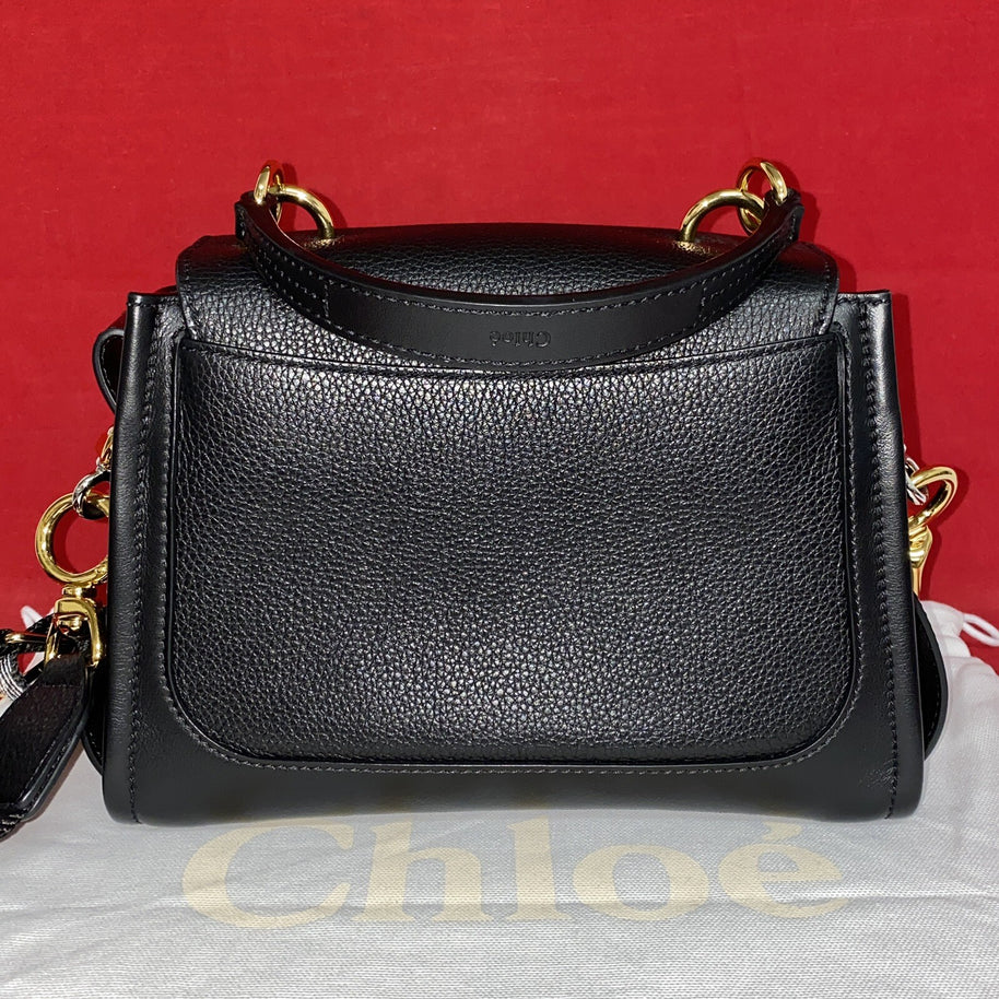 Chloe Tess Day Mini Crossbody Bag Leather Black kleine Umhängetasche Schwarz