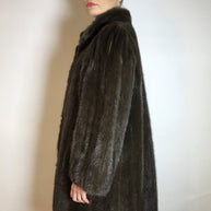 Ausgefallene Nerzjacke grau Sonderanfertigung vom Kürschner Gr. 38/40 Damen