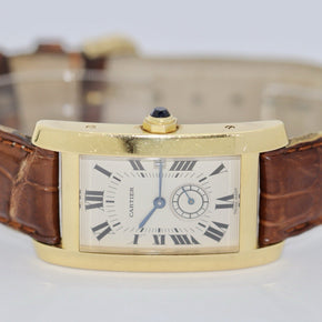 Cartier Tank Américaine Americaine 18k Gold Ref. 8012905 Orig. Papiere & Service