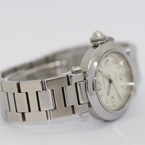 Cartier Pasha Date Automatic Stahl Medium 35mm Luxusuhr Fullset Ref. 2324