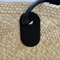 Loewe kleine Anagram Basket Bag aus Iraca-Palme und Kalbsleder Strandtasche