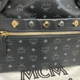 MCM Dual Stark Rucksack Großes Modell Schwarz Gold