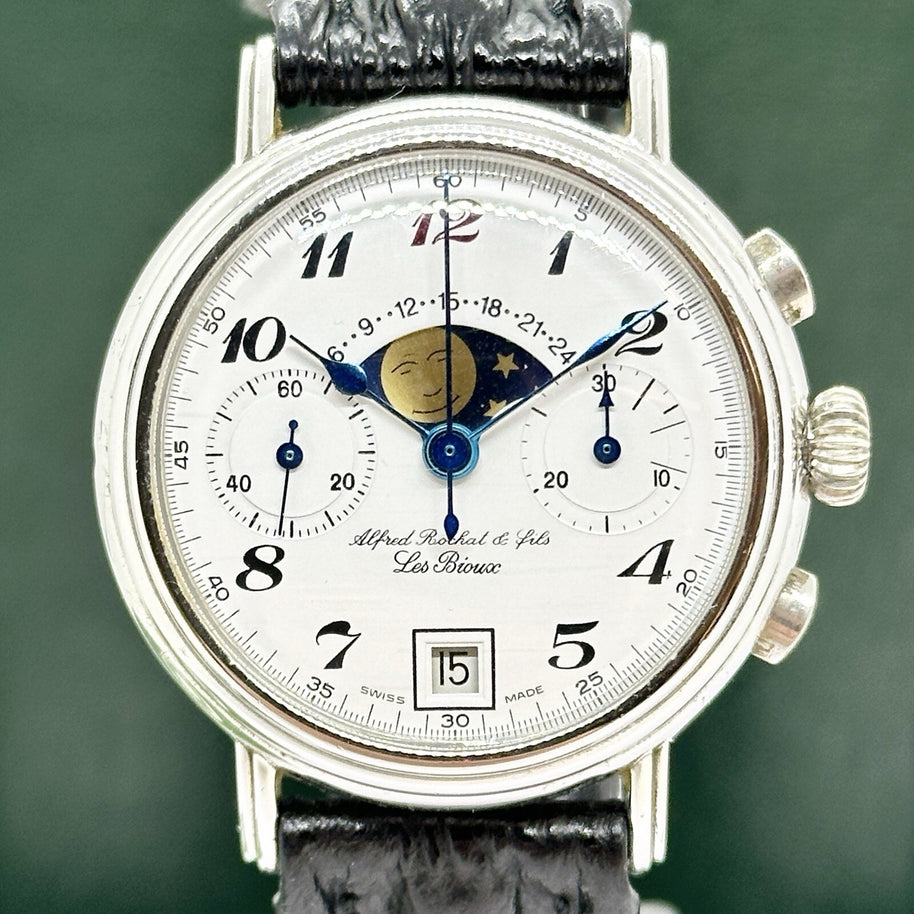 Alfred Rochat & fils (Chronoswiss) Chronograph Mondphase 925er Silber Limitiert