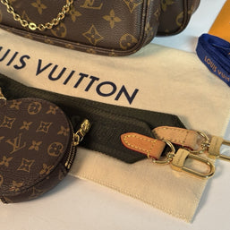 Louis Vuitton Multi Pochette aus 2023 mit Original Rechnung in Khaki Top Zustand