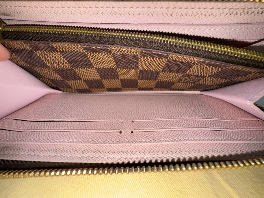 Louis Vuitton Portemonnaie Damen Zippy Slim Damier Ebene & Rose Ballerine 2017