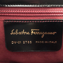 Große Salvatore Ferragamo Damen Handtasche schwarz