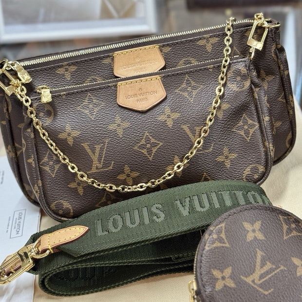 Louis Vuitton Multi Pochette Khaki Umhängetasche M44813