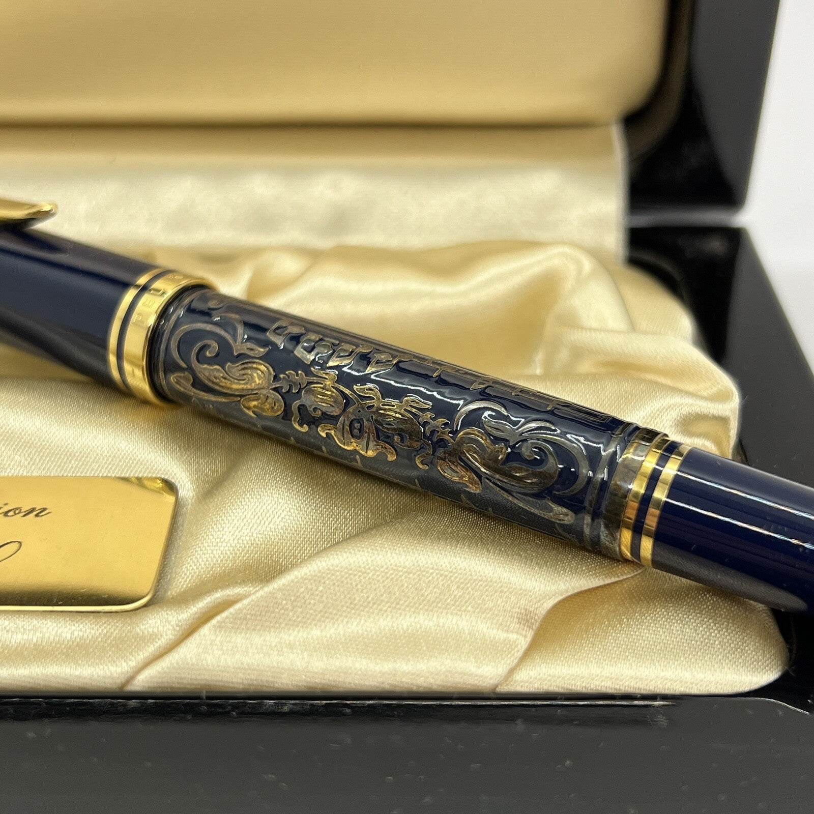 1996 PELIKAN M800 CONCERTO 925 Vermeil & Blau Limited Edition OB 18C Feder Gold