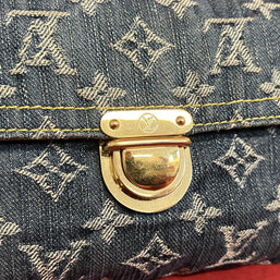 Louis Vuitton Pochette Accessoires Denim/Jeans Clutch Monogram 2006