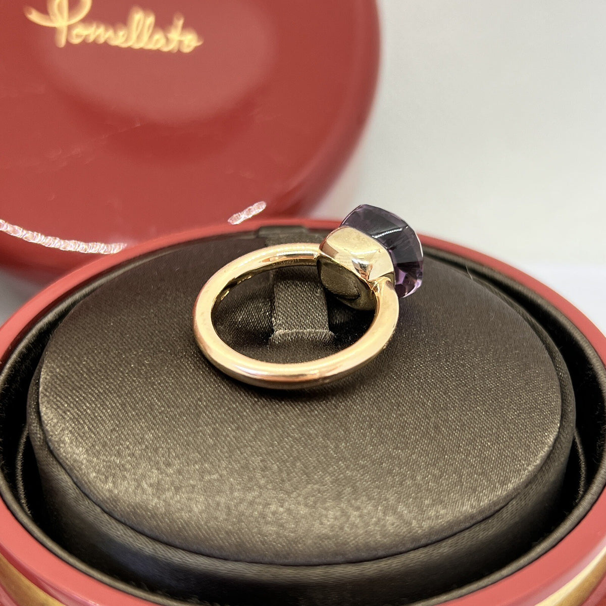 Pomellato Nudo Ring Gr. 52 Rose de France 750er Rosegold mit Amethyst