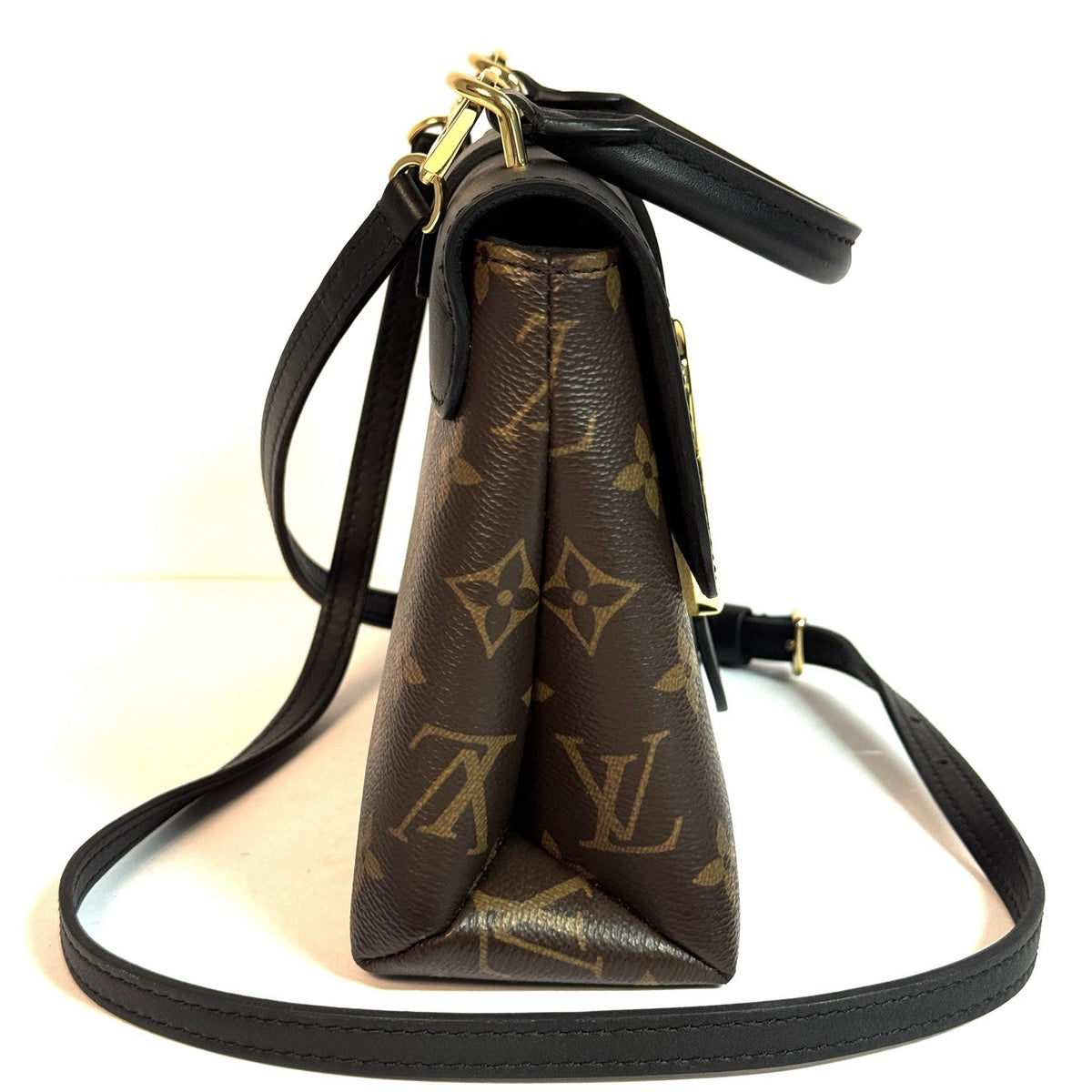 Louis Vuitton Locky BB Monogram Canvas & Schwarzes Leder Umhängetasche 2021