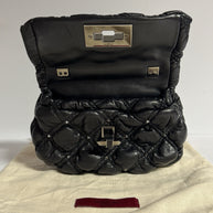 Valentino Garavani Spikeme Rockstud Puffer Leder Kleine Umhängetasche Schwarz