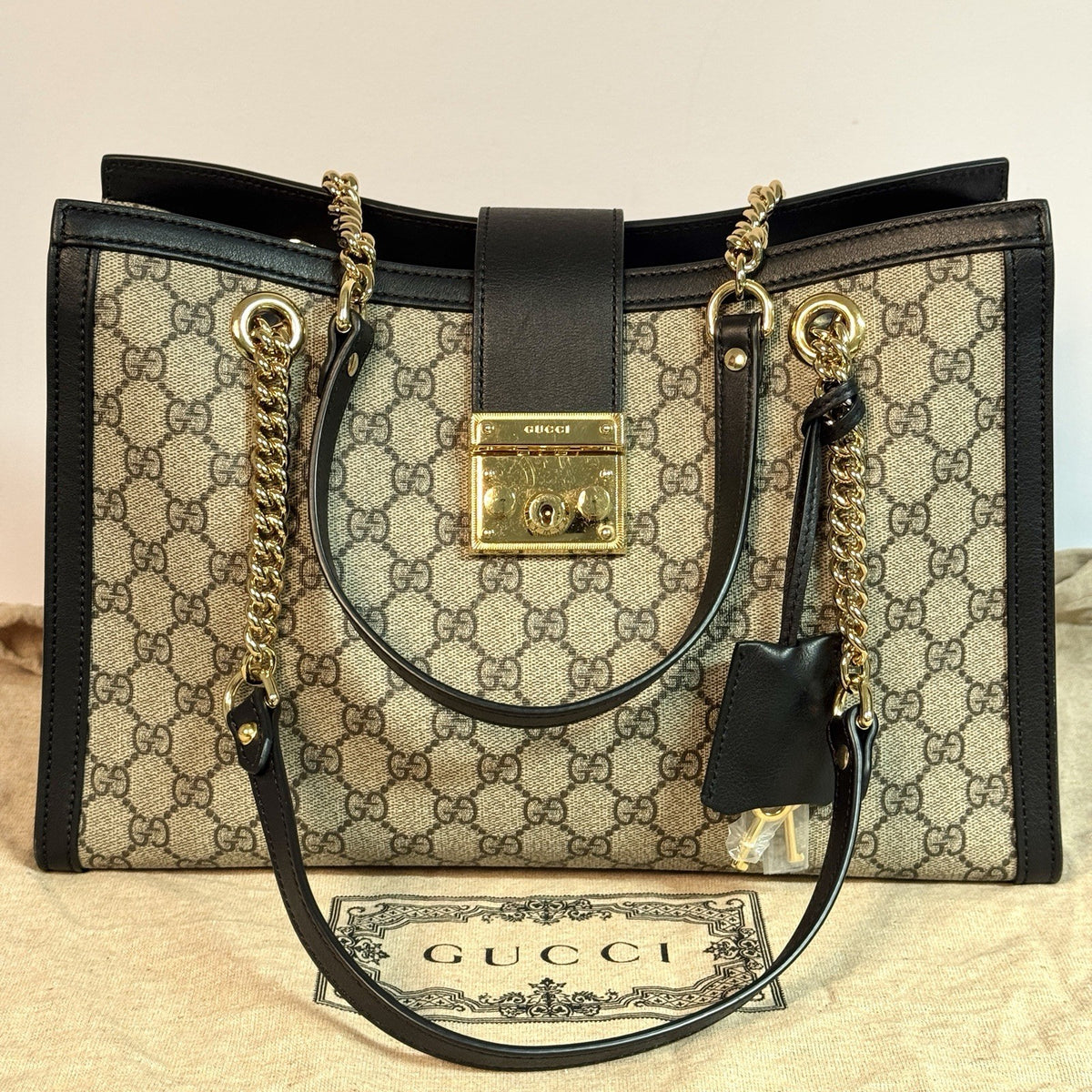 Gucci Padlock Shopper großes Modell (35cm) NP. 2.200€ GG Supreme TOP ZUSTAND